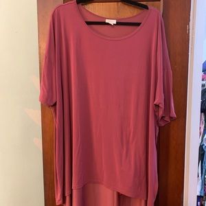 LULAROE 3X EUC LIGHT BURGUNDY IRMA